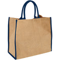 Natural-Navy - Front - Bullet The Large Jute Tote
