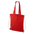 Red - Front - Bullet Eliza Cotton Drawstring Bag