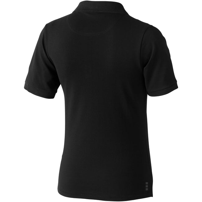 Solid Black - Back - Elevate Calgary Short Sleeve Ladies Polo