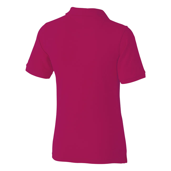 Pink - Back - Elevate Calgary Short Sleeve Ladies Polo