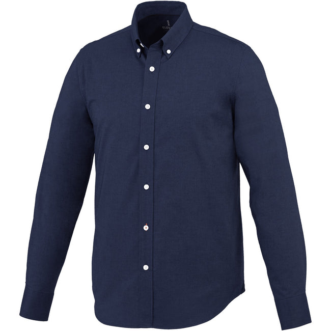Navy Blue - Back - Elevate Vaillant Long Sleeve Shirt