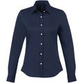 Navy Blue - Front - Elevate Vaillant Long Sleeve Ladies Shirt
