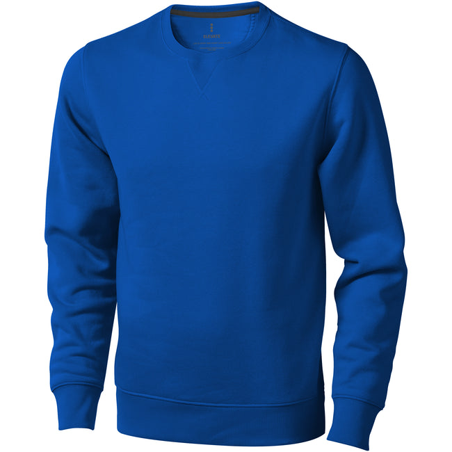 Solid Black - Side - Elevate Mens Surrey Crew Neck Sweater