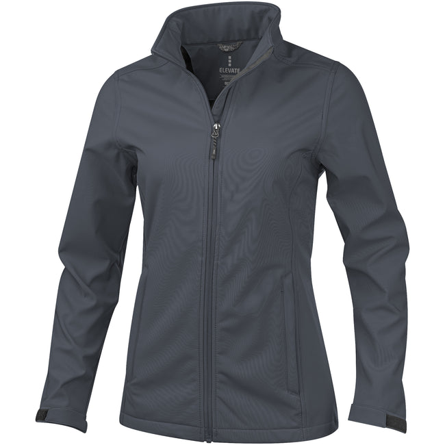 Storm Grey - Front - Elevate Womens-Ladies Maxson Softshell Jacket