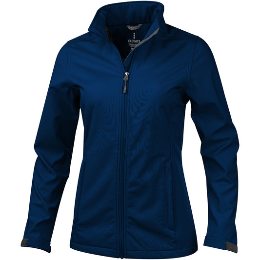 Navy - Front - Elevate Womens-Ladies Maxson Softshell Jacket