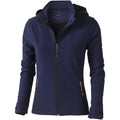 Navy - Front - Elevate Womens-Ladies Langley Softshell Jacket