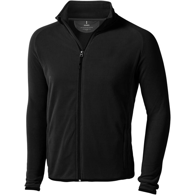 Solid Black - Front - Elevate Mens Brossard Micro Fleece