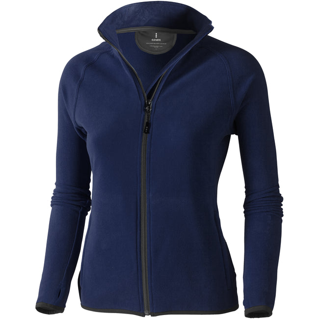 Navy - Front - Elevate Womens-Ladies Brossard Micro Fleece