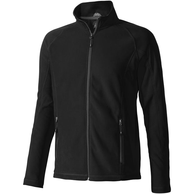 Solid Black - Front - Elevate Mens Rixford Full Zip Polyfleece