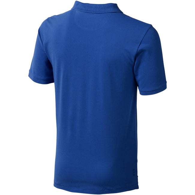 Blue - Back - Elevate Mens Calgary Short Sleeve Polo (Pack of 2)
