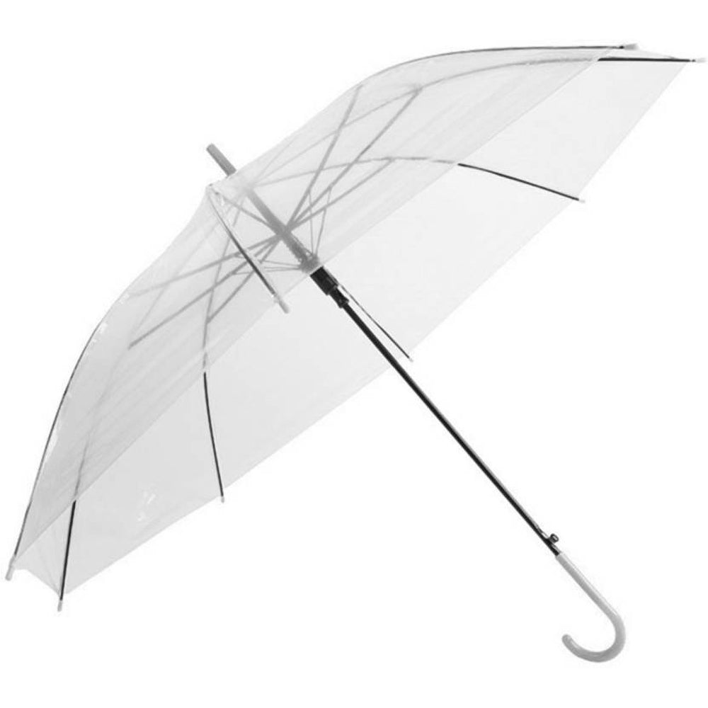 Transparent White - Back - Bullet 23in Kate Transparent Automatic Umbrella (Pack Of 2)