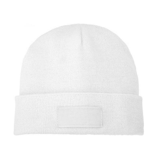 White - Front - Bullet Boreas Beanie With Patch