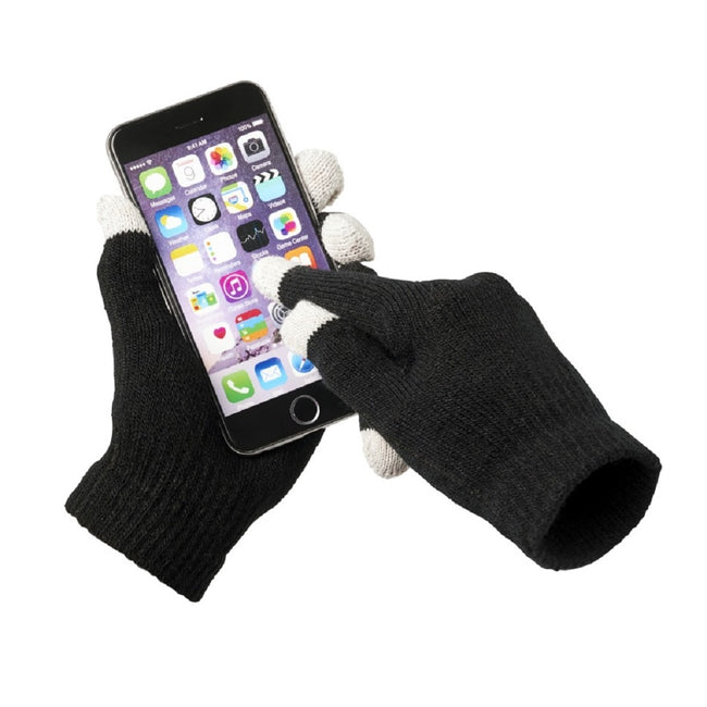 Solid Black - Side - Bullet Unisex Adults Billy Tactile Gloves