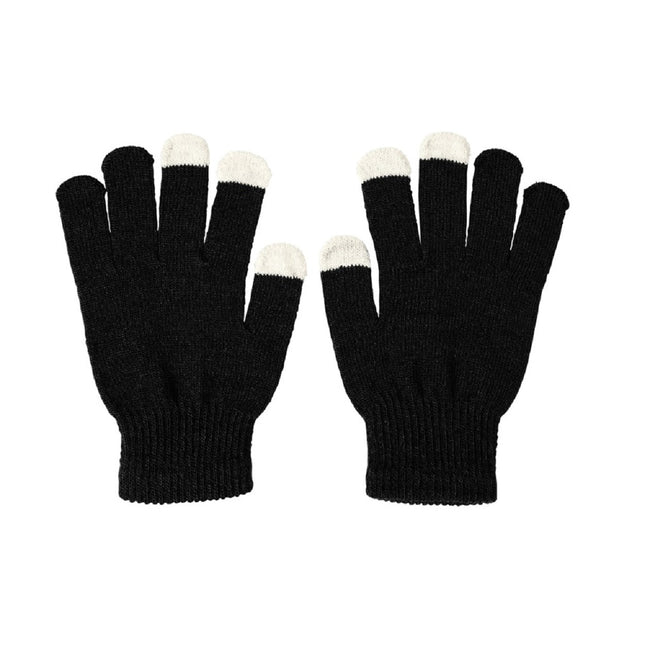 Solid Black - Front - Bullet Unisex Adults Billy Tactile Gloves