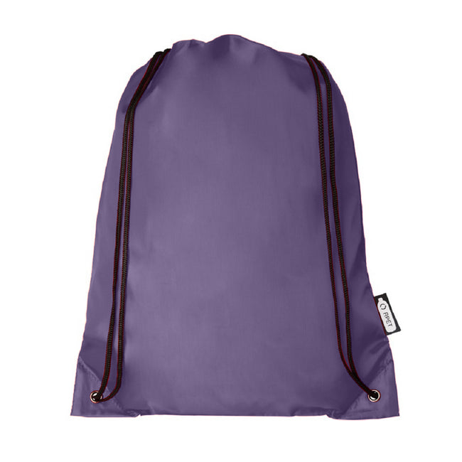 Purple - Front - Bullet Oriole Recycled Drawstring Backpack