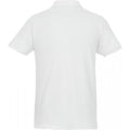 White - Back - Elevate Mens Beryl Short Sleeve Organic Polo Shirt