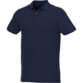 Navy - Front - Elevate Mens Beryl Short Sleeve Organic Polo Shirt
