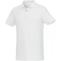 White - Front - Elevate Mens Beryl Short Sleeve Organic Polo Shirt