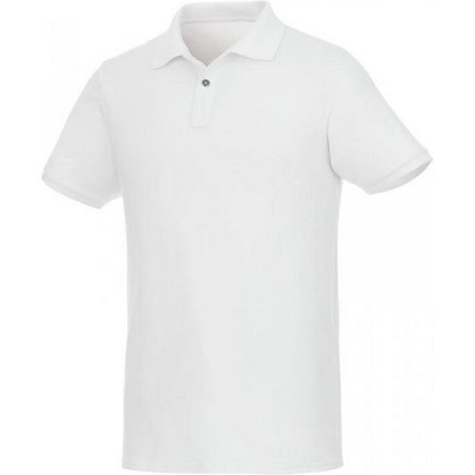 White - Front - Elevate Mens Beryl Short Sleeve Organic Polo Shirt