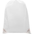 White-Orange - Back - Bullet Oriole Contrast Drawstring Bag