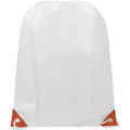 White-Orange - Side - Bullet Oriole Contrast Drawstring Bag