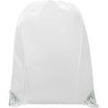 White-Green - Back - Bullet Oriole Contrast Drawstring Bag