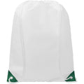 White-Green - Side - Bullet Oriole Contrast Drawstring Bag