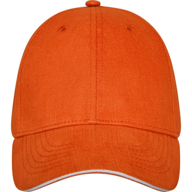 Orange - Front - Elevate Unisex Adult Darton Sandwich 6 Panel Cap