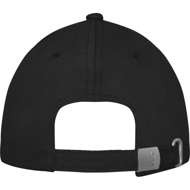 Solid Black - Back - Elevate Unisex Adult Davis 6 Panel Cap