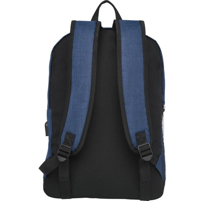 Navy Heather - Back - Bullet Hoss Laptop Bag