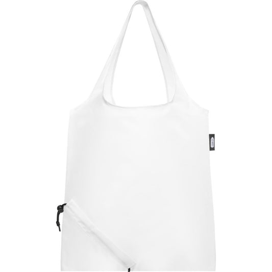 White - Front - Bullet Sabia Recycled Packaway Tote Bag