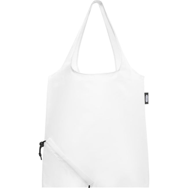 White - Front - Bullet Sabia Recycled Packaway Tote Bag
