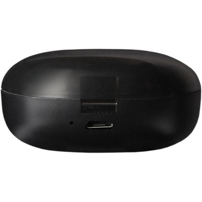 Solid Black - Side - Avenue Nitida Bamboo Wireless Earbuds
