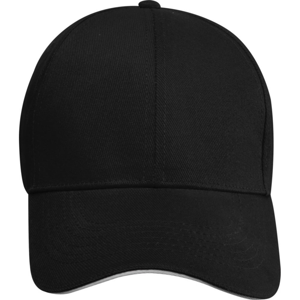 Solid Black - Side - Elevate NXT Topaz 6 Panel Baseball Cap