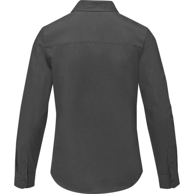 Storm Grey - Back - Elevate Womens-Ladies Pollux Shirt