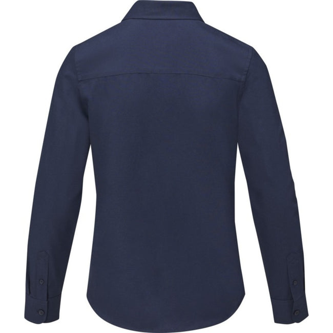 Navy - Back - Elevate Womens-Ladies Pollux Shirt