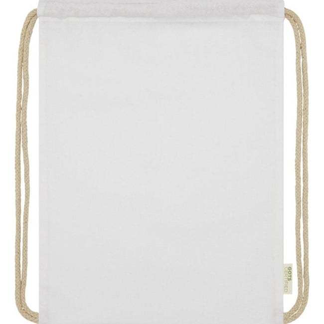 White - Back - Bullet Orissa Organic Cotton Drawstring Bag