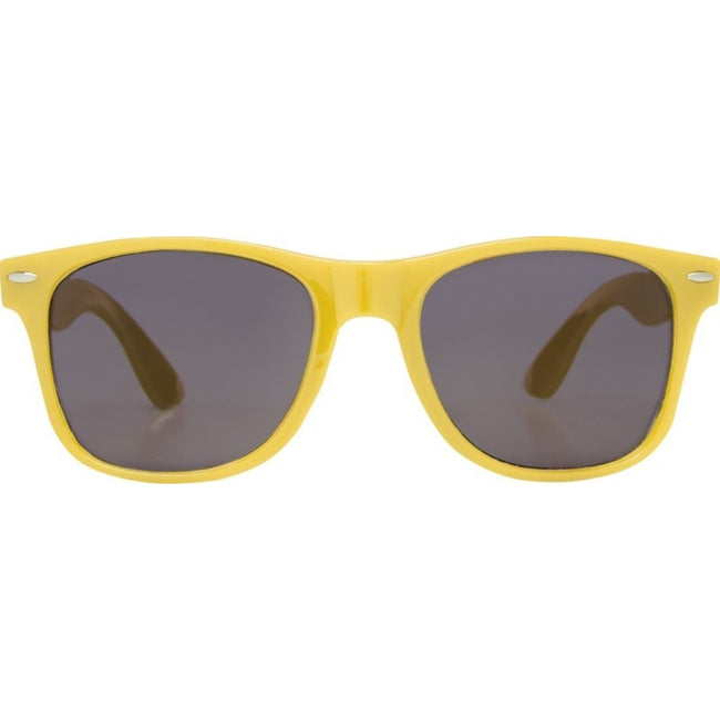 Yellow - Front - Bullet Sun Ray RPET Sunglasses