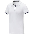 White - Side - Elevate Womens-Ladies Morgan Short-Sleeved Polo Shirt