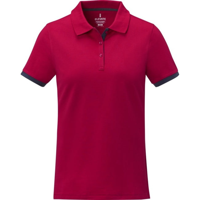 Red - Front - Elevate Womens-Ladies Morgan Short-Sleeved Polo Shirt