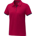Red - Side - Elevate Womens-Ladies Morgan Short-Sleeved Polo Shirt