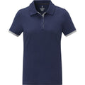 Navy - Front - Elevate Womens-Ladies Morgan Short-Sleeved Polo Shirt