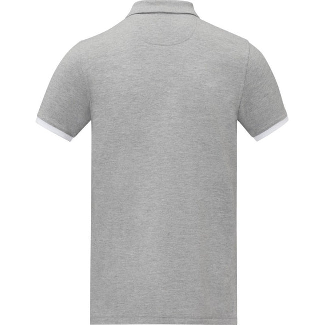 Heather Grey - Back - Elevate Mens Morgan Short-Sleeved Polo Shirt