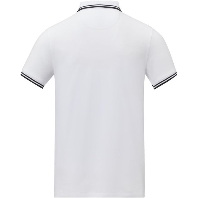 White - Back - Elevate Mens Amarago Short-Sleeved Polo Shirt