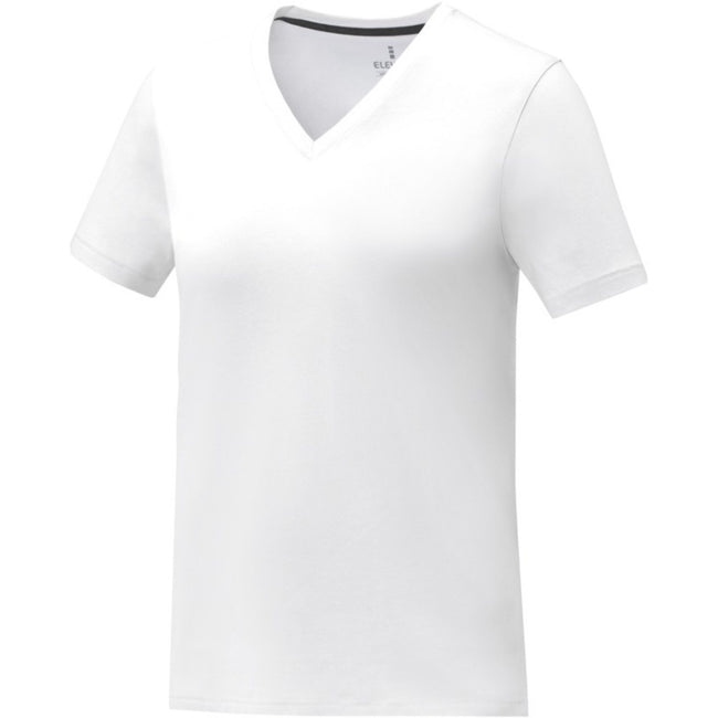 White - Lifestyle - Elevate Womens-Ladies Somoto V Neck T-Shirt