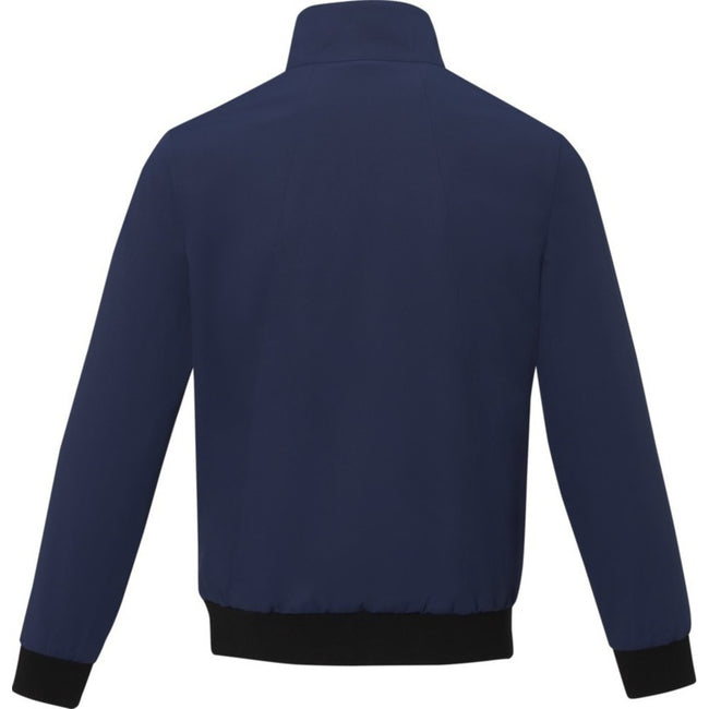 Navy - Back - Elevate Unisex Adult Keefe Bomber Jacket