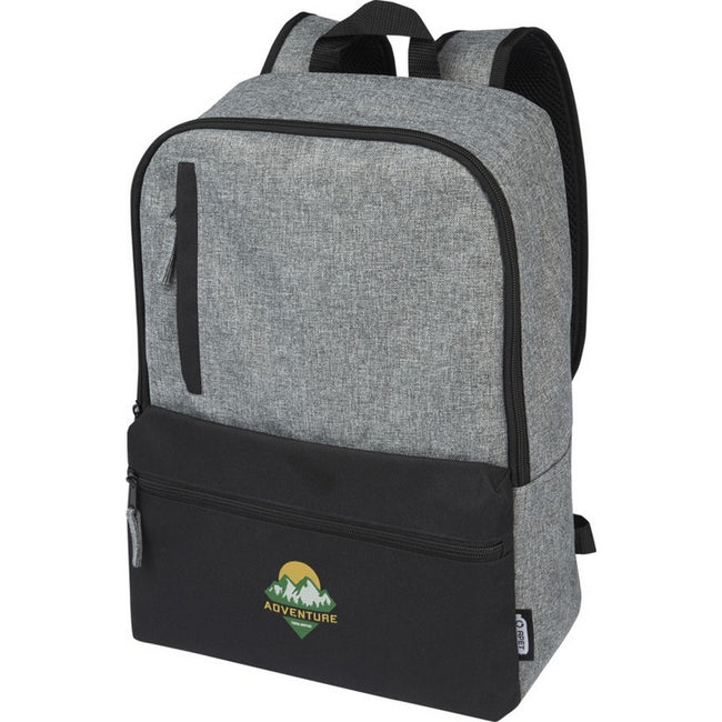 Solid Black-Heather Grey - Lifestyle - Unbranded Reclaim Two Tone Recycled 14L Laptop Backpack