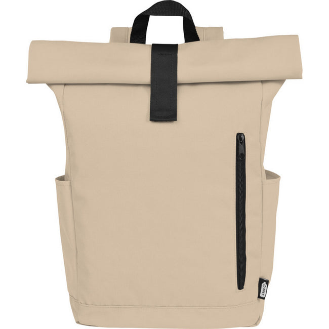 Oatmeal - Front - Unbranded Byron Roll Up 18L Backpack