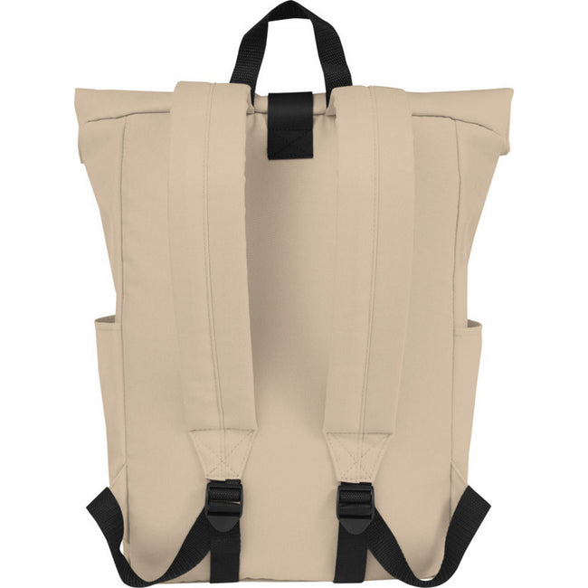 Oatmeal - Back - Unbranded Byron Roll Up 18L Backpack