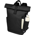 Solid Black - Close up - Unbranded Byron Roll Up 18L Backpack